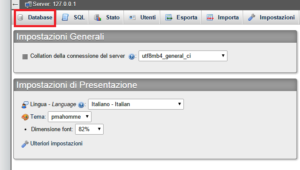 Come installare WordPress in locale con Xampp - guida passo passo 7 phpMyAdmin-creazione-database-fase-1