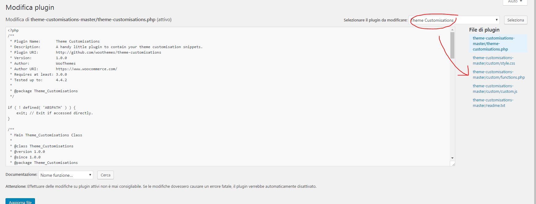theme customizations